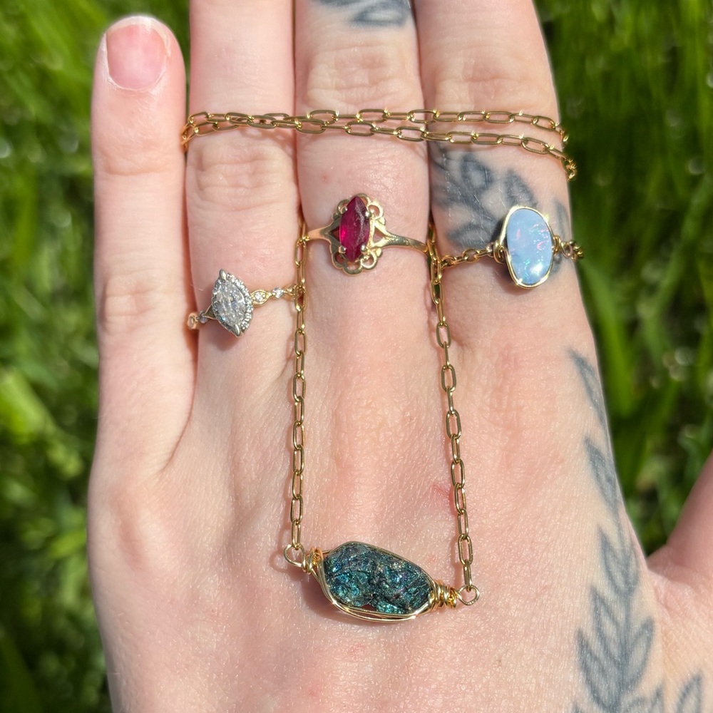 Chalopryite built in necklace